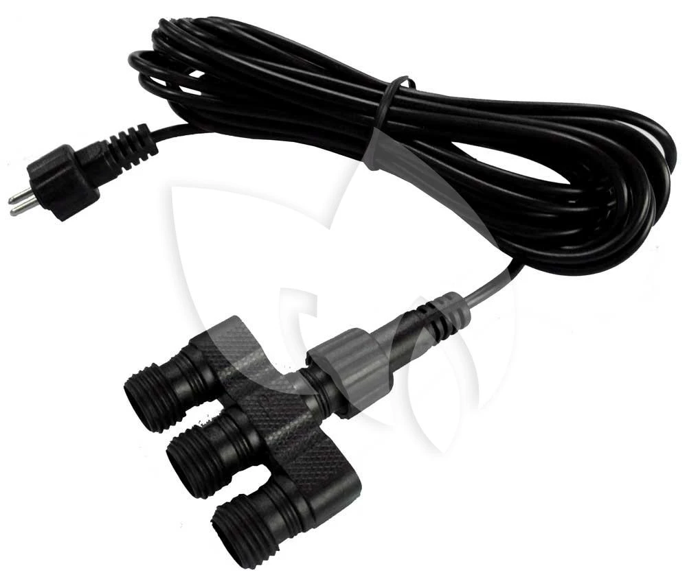 12 Volt 3-weg Verdeler Met 5 Meter Aansluitkabel