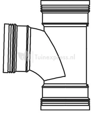PP T-stuk 90 Graden Manchet - Afbeelding 2