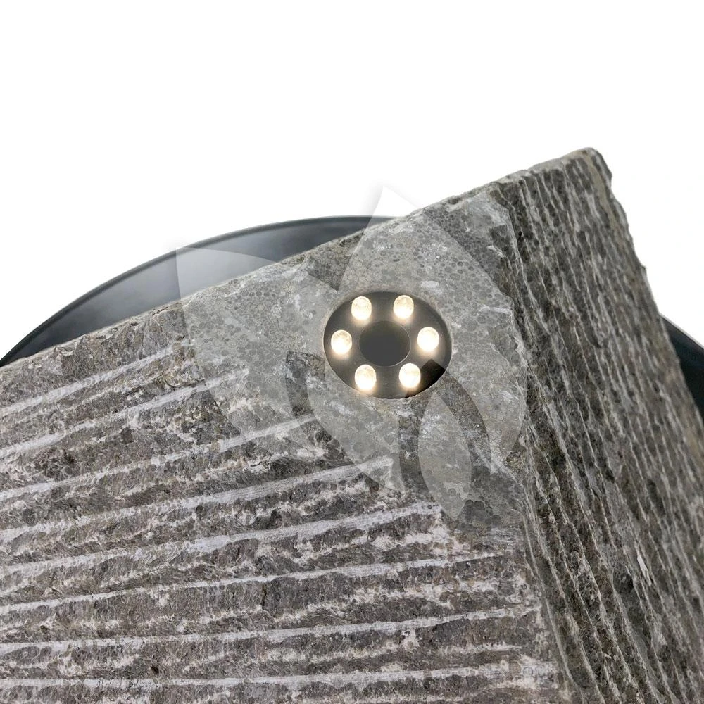 Kubus Waterornament Natuursteen LED 31 Cm Doorsnede - Afbeelding 3