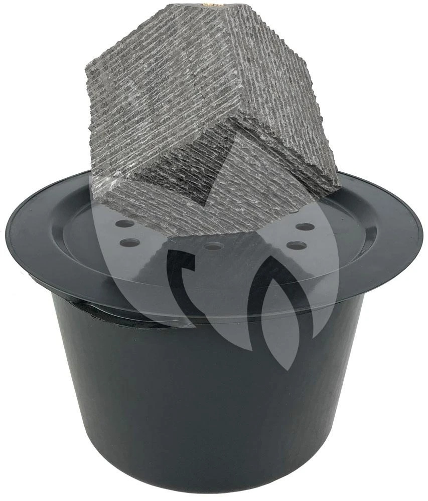 Kubus Waterornament Natuursteen LED 31 Cm Doorsnede - Afbeelding 2